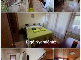 Rigó Nyaralóház, hotel in Lakitelek