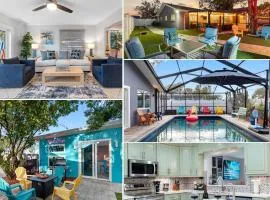 6BR-Min to Beach-Htd Salt Pool-Lounge-Dining-Games