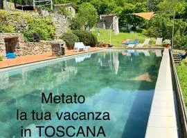 Metato con piscina e giardino
