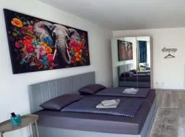 Ruhiges saniertes Apartment bei Hamburg Parkplatz Balkon WLAN