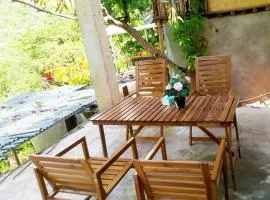 Hilltop chalet, with AC, private bathroom, kitchen & balcony with views