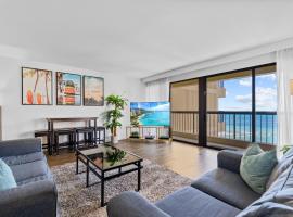 Spacious Waikiki Beach 2BR-Ocean View-Free Parking, hotell i Honolulu