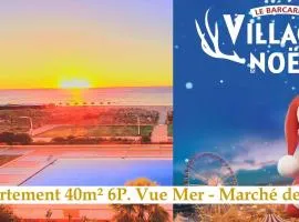 LE PANORAMIQUE 1ère ligne mer terrasse piscine parking privé