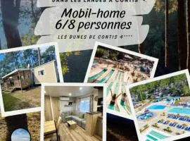 MH 279 BORA-BORA 6-8 personnes 3ch 1sdb tout confort dans camping 4 étoiles avec parc aquatique chauffé