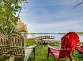 Big Portage Lake Home Deck, Dock, Fire Pit