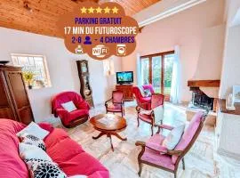 Villa Mousse, Maison 4Ch 6 Lits à 17 min du Futuroscope