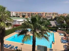 Studio cabine avec terrasse, piscine, parking sécurisé, proche plage et port - FR-1-607-47