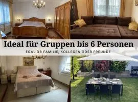Apartment Rosie - Rustikal und top ausgestattet und ideal für Gruppen bis 6 Personen und Hund, egal ob Familie, Kollegen oder Freunde, 85qm mit Garten und eigener Garage