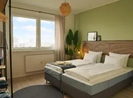 Gemütliches Apartment mit tollem Ausblick, Boxspringbetten, Parkplatz, vollausgestatteter Küche, TV, Wlan