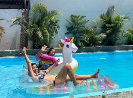 Casa Greemat 2Habs con AC, piscina a pasos de la playa