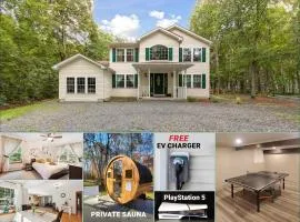 Spacious Home by Kalahari Waterpark, Camelback, Jim Thorpe, FREE EV and PRIVATE SAUNA