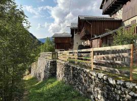 Mountain house with two barns and a garden, Hotel in Planay