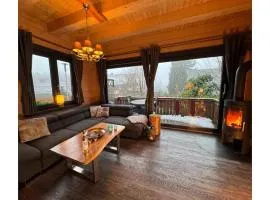 Blockhütte im Harz mit Sauna und Kamin