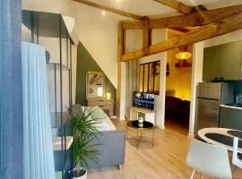 Logement neuf tout équipé avec terrasse, proche du bourg et des plages océanes, climatisé, WIFI, parking, linge et ménage compris, proche des commerces ouverts toute l'année