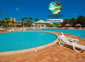 Appartement charmant à Saint-François, 22 m², piscine