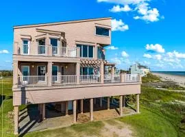 Oceanfront Galveston Beach House Steps to Sand!