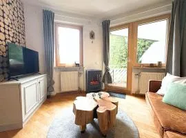 Zu Fuß zu Lift und Loipe mit Saunabereich und Traumblick