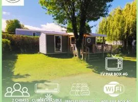 155- Joli Mobilhome 4 Pers 2 chambres Clim Tv Wifi Camping 5 étoiles