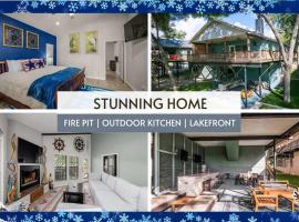 Lakefront Dock & Fire Pit Book with Family for Wurstfest Now, Hotel in McQueeney