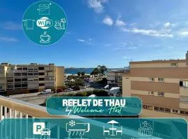 Reflet de Thau, vue étang et proche Thermes