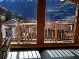 Half duplex chalet, facing south with Mont Pourri