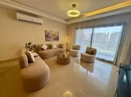 luxury beige haven in ZED toers sheikh zayed