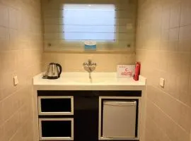 Hotel room and lounge