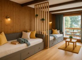 Studio alpin & central Ovronnaz avec parking, hotelli kohteessa Leytron