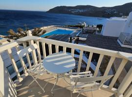Villa Spika with seaview and shared pool, hotel in Panormos Mykonos