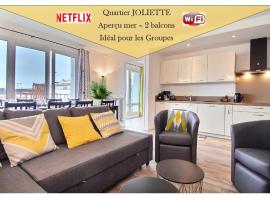 LE GRAND JOLIETTE - Aperçu mer - 2 balcons - Idéal Groupes - by experienceimmo, hotel i Marseille