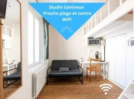 Studio lumineux centre proche plage - wifi