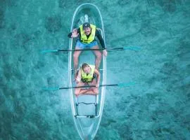 BIO BAY TOUR GET 10 DIS-COUNT WITH HOUSE TENT RENTAL-10FT Queen Bed -GET 55 CLEAR K-AYAK BIO BAY TOUR -Huge Shower -Shadowed Secret FRUITS Forest -5 Minutes Walk Bio-Bay-Restaurants, n Beaches -STAY WITH BIOLOGIST'S RV HOME!