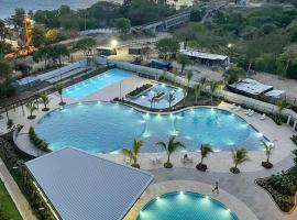Moderno, vista al mar, AC, Wifi200MB,5Min Aeropuerto, Hotel am Strand in Estación El Salto