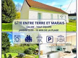 Entre Terre & Marais-Plain-pied-Plage à 15min-BBQ
