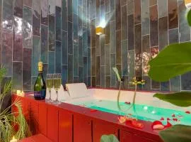 Suite jacuzzi chic et romantique climatisé