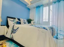 Cozy Condo with Balcony and Bay view plus PS4 at Taft Malate