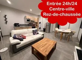 "En Roue Libre" 45m2 au calme centre-ville rez-de-chaussée