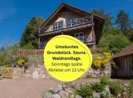 Holzhaus Enzklösterle am Wald: Sauna | eingezäunt