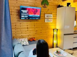 Dolina Bella - ogrzewany domek z balią, sauną i kominkiem w sercu Kaszub, hotel v destinaci Gołubie