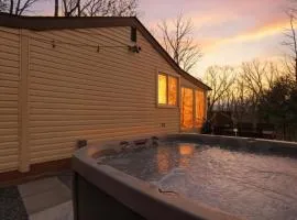 Pocono cabin with hot tub and private pool at Shawnee Mtn