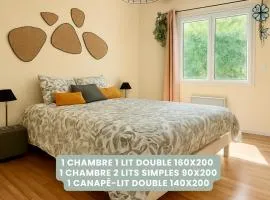 Granville 6 pers, proche gare-mer-centre, jardin