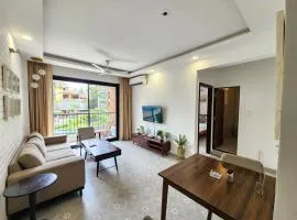 Cozy 1BHK Apartment in Candolim with Pool, WiFi & Balcony perfect for Workations and Holidays