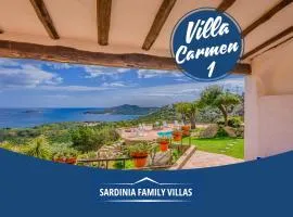 Sardinia Family Villas - Villa Carmen with sea view and pool