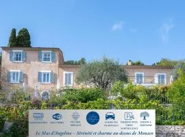 Le Mas d'Angeline-Vue mer panoramique, jardin partagé, parking, voiture indispensable, route étroite et pentue, à 10 min de Monaco