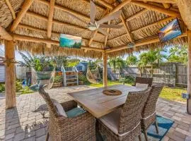 3BR Cocoa Beach Oasis w Tiki Hut & Kayaks Walk to Beach