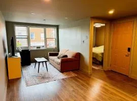 King Bed Queen Pull Out Beamsville Modern Rustic Suite