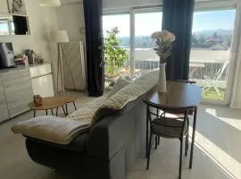 Studio cocoon avec vue sur le Beaujolais