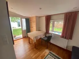 Gemütliches Blockhaus fußläufig zur Messe