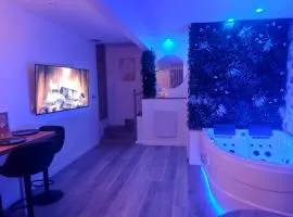 Villa Romance Intime Prestige -Jacuzzi Privatif, , Table a massage , Fauteuil tantra, Balançoire romantique