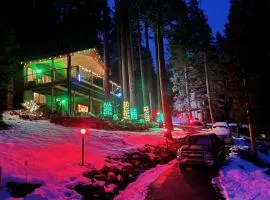 Luxury Lake Almanor Cabin Covered Deck & Views